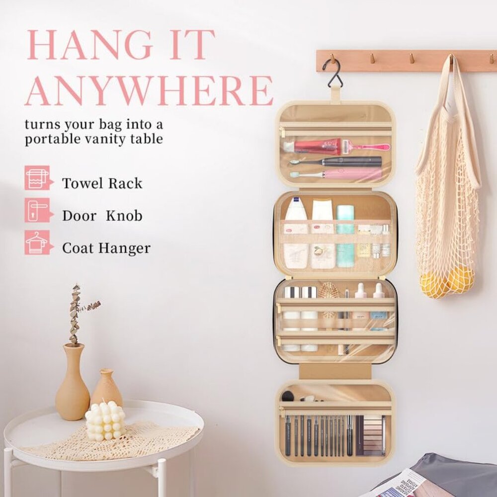 Travel Toiletry Bag Waterproof Hanging Organizer for Women Men Medium - Picture 5 of 7